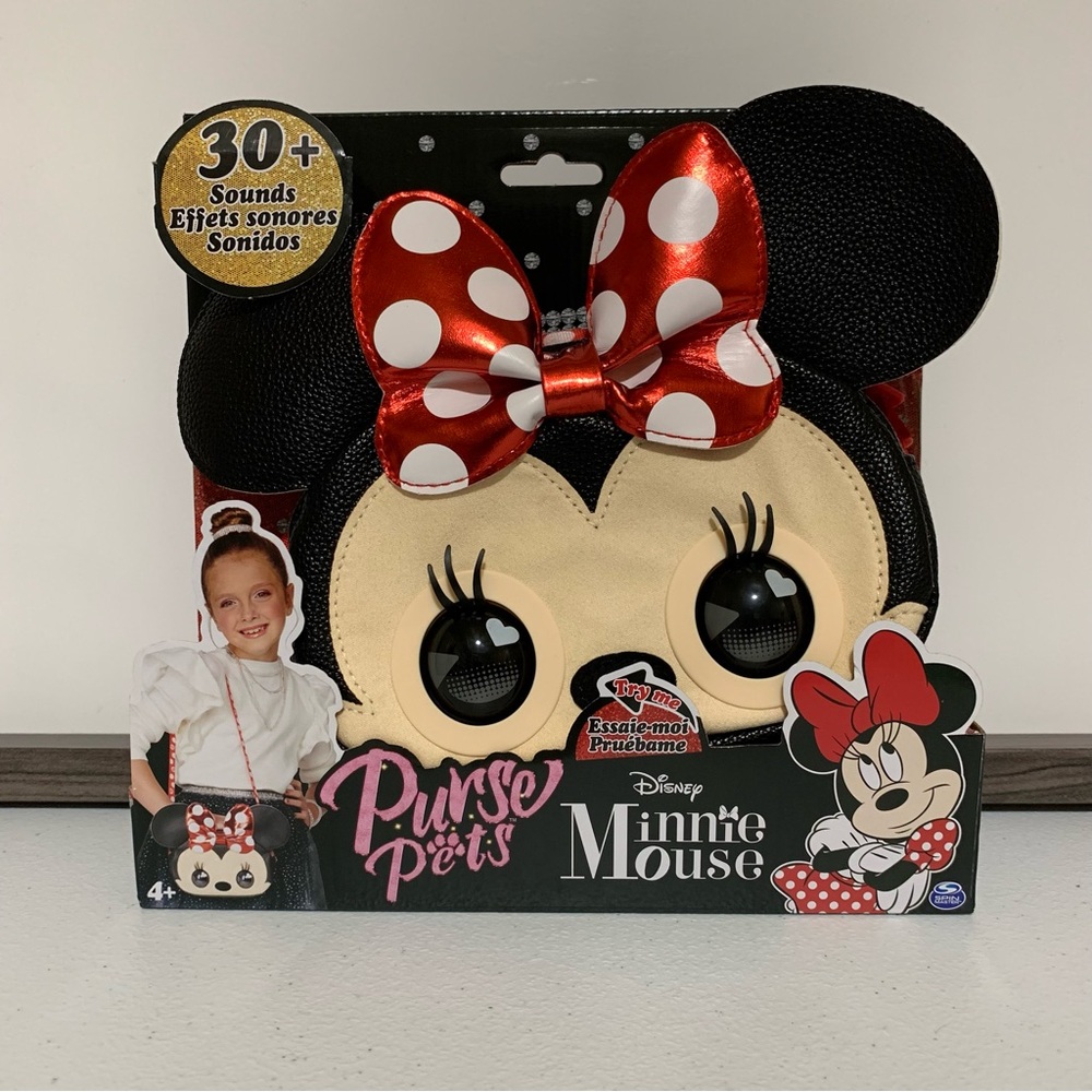 Purse Pets Disney Minnie Mouse 30+ Sounds Pet Toy & Crossbody Bag-NWT